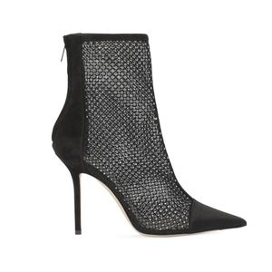 Jimmy Choo Crystal Embellished Mesh Boots